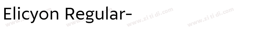 Elicyon Regular字体转换